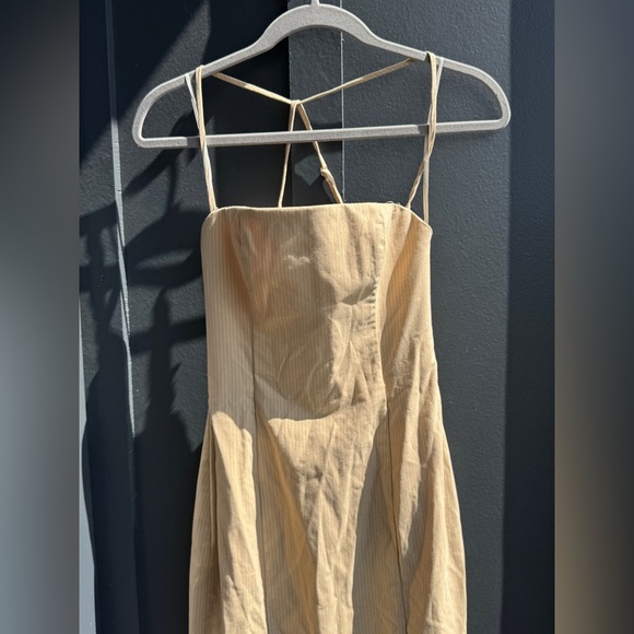 Zara PINSTRIPE MIDI DRESS - Picture 6 of 11